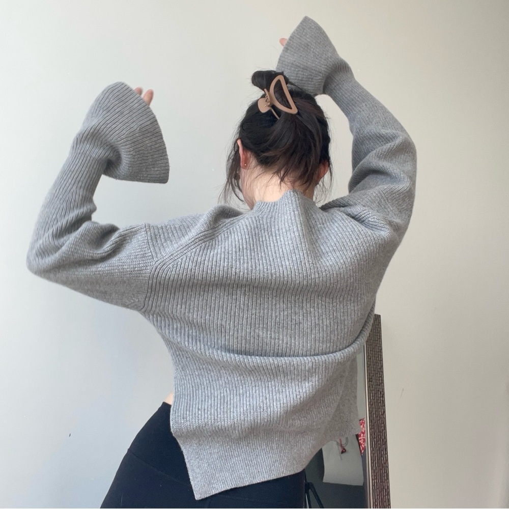 AlexanderWang Chic Gray Women's Crew Neck Sweater
